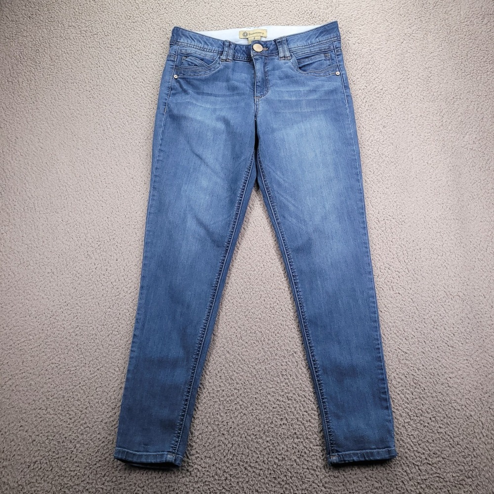 Democracy Jeans Womens 8 Blue Skinny Crop Ankle Mid Rise Medium Wash B1304Q4KVXX